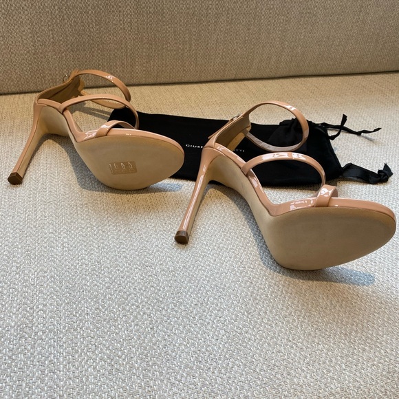 Giuseppe Zanotti Vernice Patent Leather Ankle Strap High Heel Sandals in Blush - Picture 8 of 11